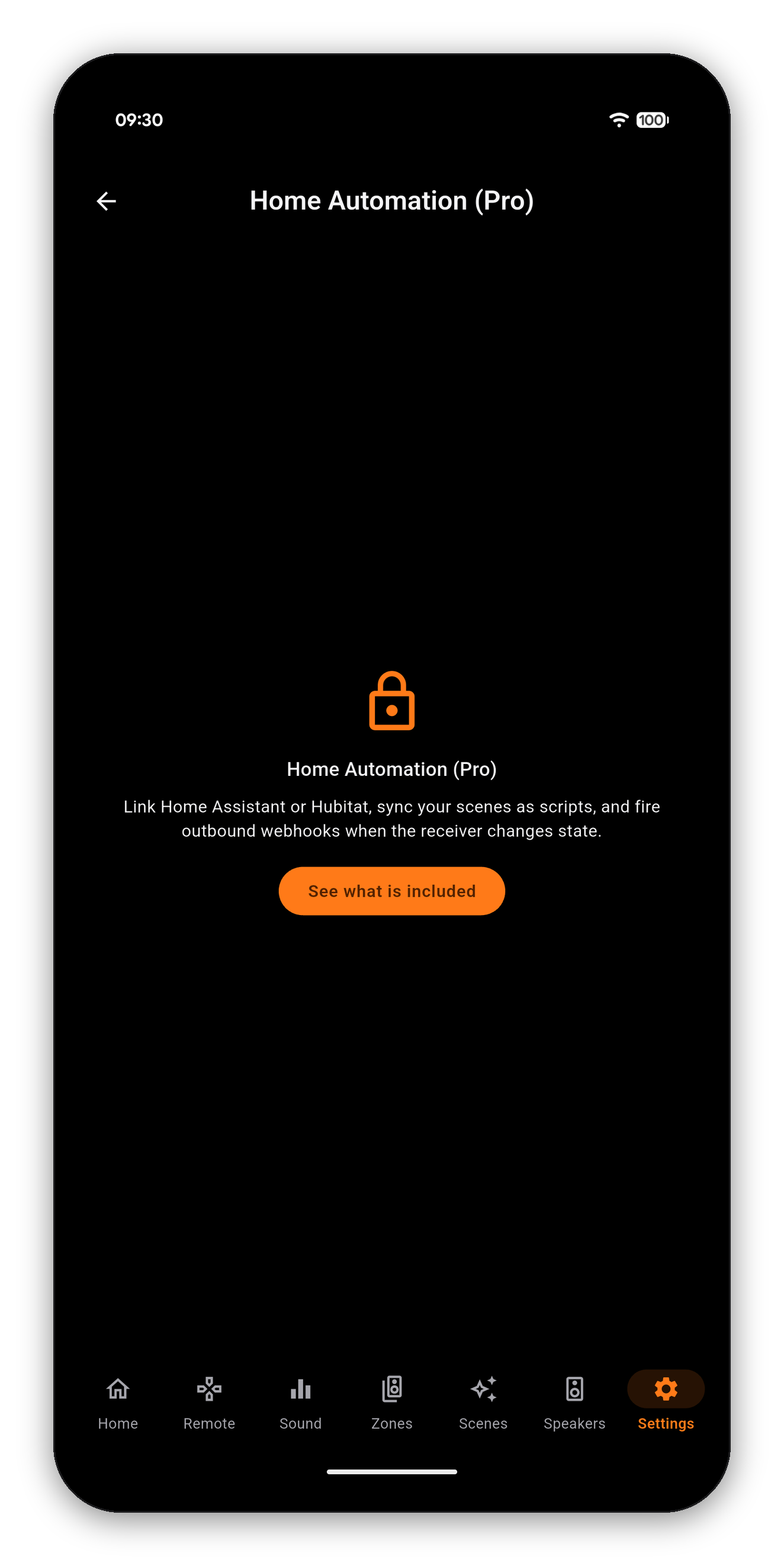 Home Automation locked, with a padlock and a See what is included button