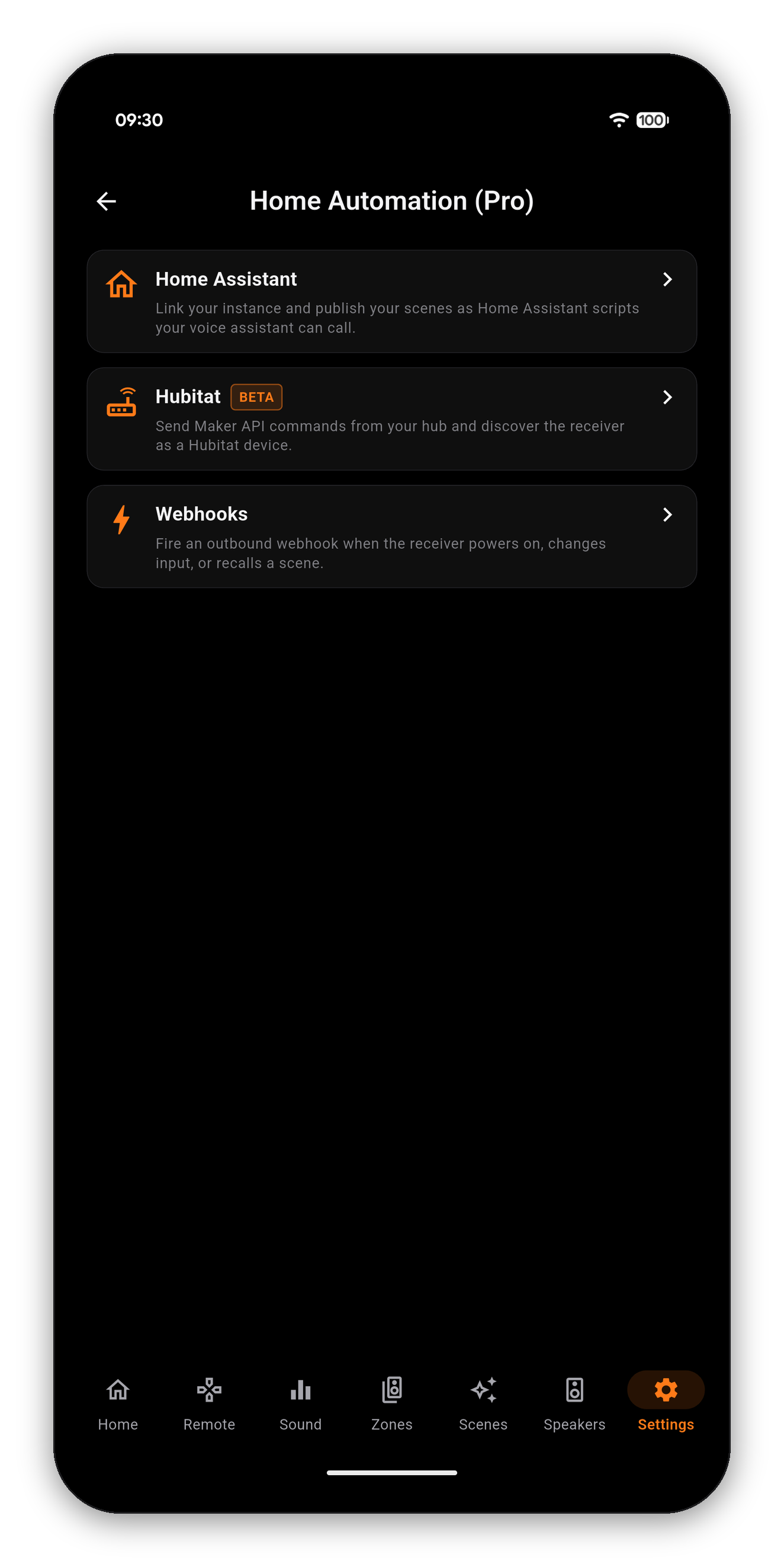 AVR Maestro Home Automation for Home Assistant, Hubitat and webhooks