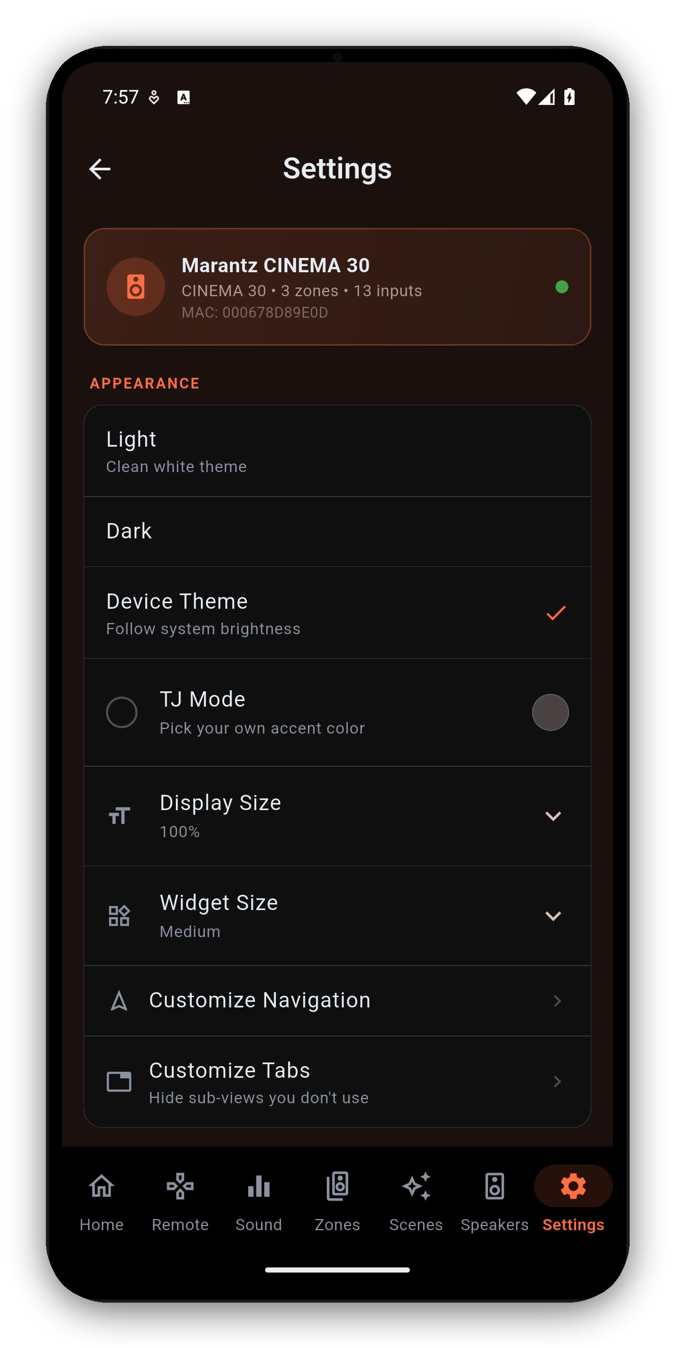AVR Maestro - Settings